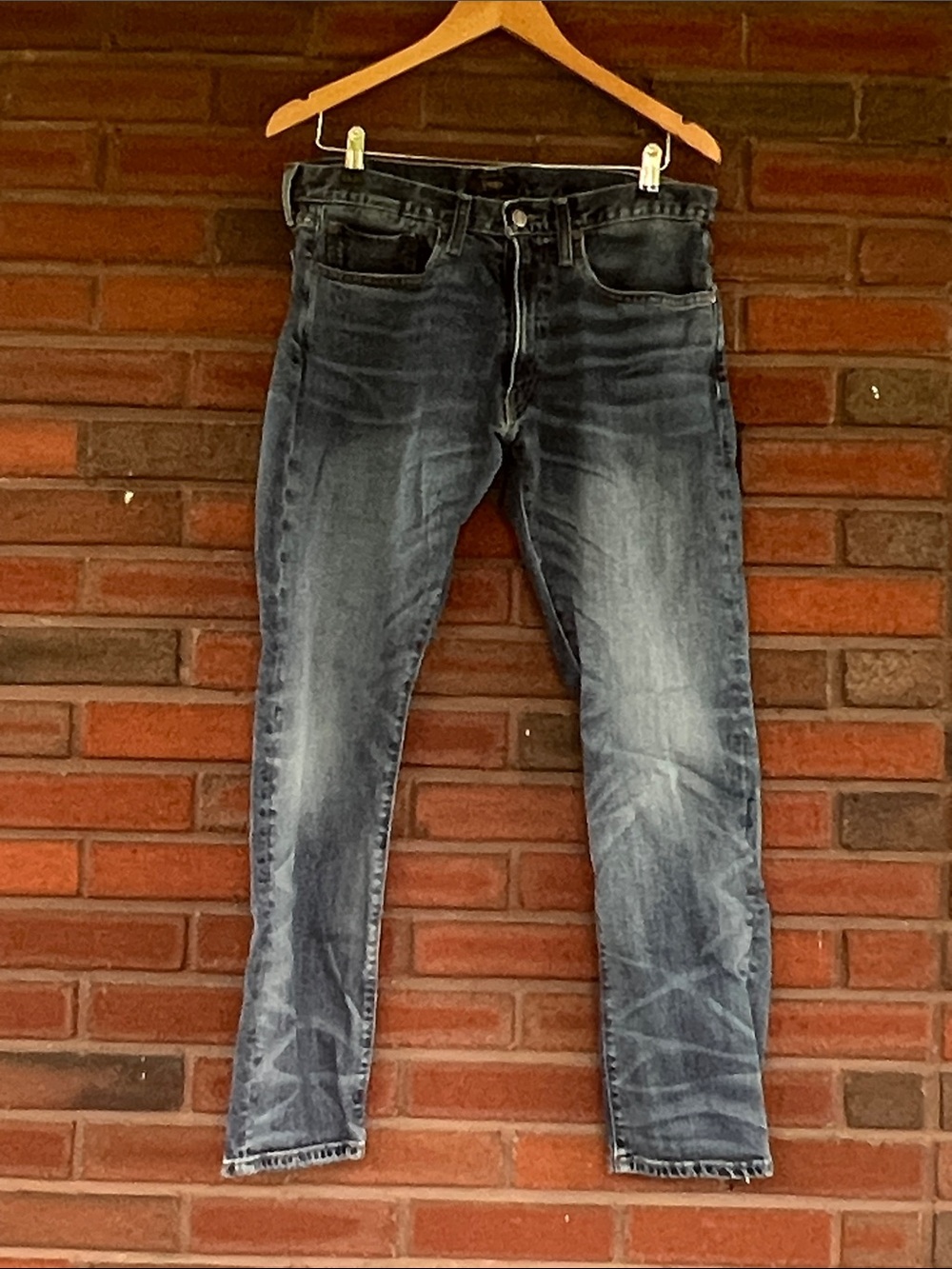 Polo Ralph Lauren Men's Varick Slim Straight Washed Dark Blue Jeans